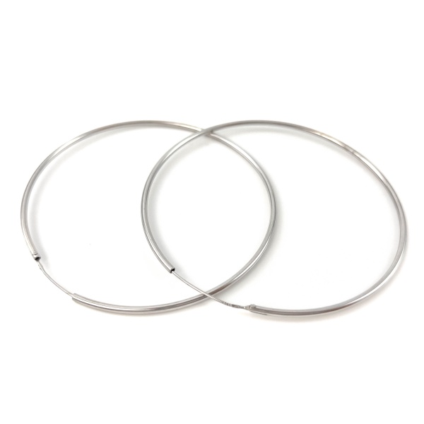 Серьги конго из серебра