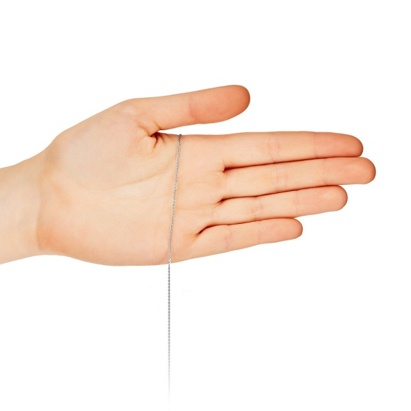 Цепь из белого золота 585, плетение "Якорь"