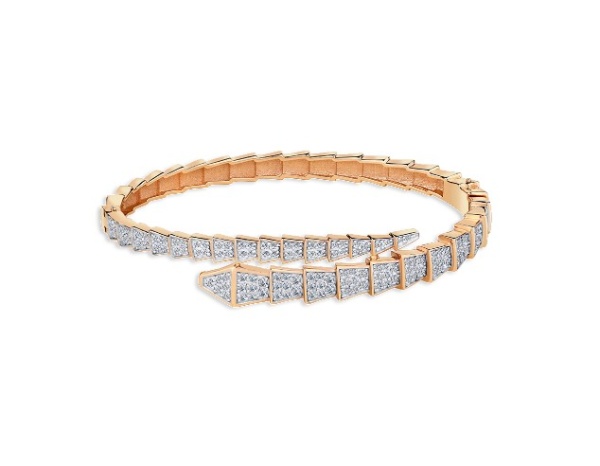 Браслет из красного золота с фианитами