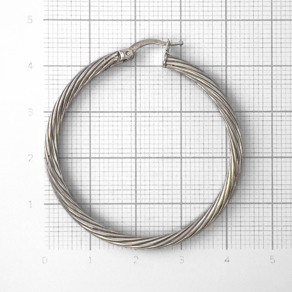 Серьги конго из серебра