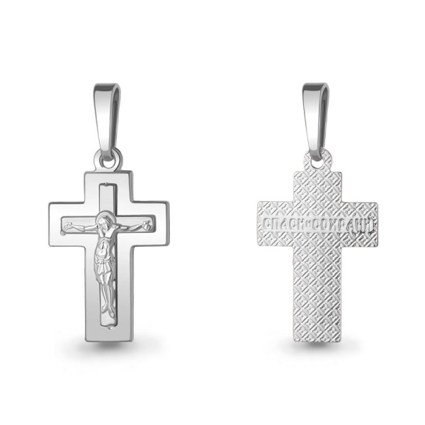 Крестик православный из серебра