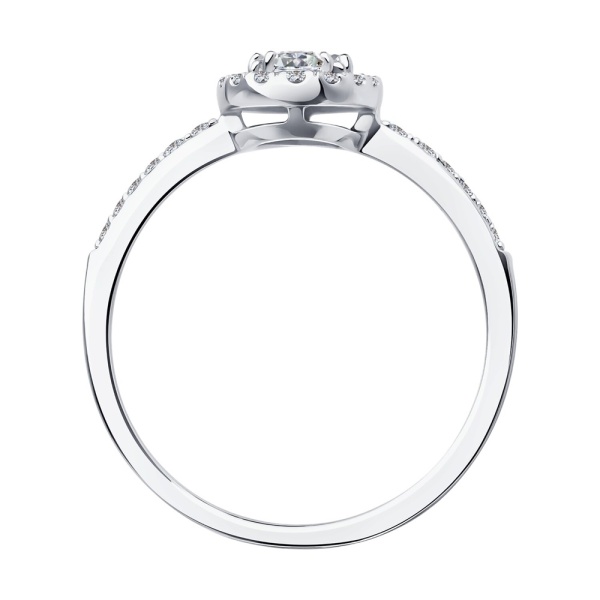 Кольцо из белого золота с бриллиантами