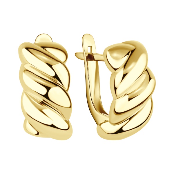 Серьги из желтого золота