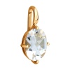 Подвеска из красного золота с горным хрусталём