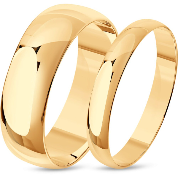 Обручальное кольцо из красного золота