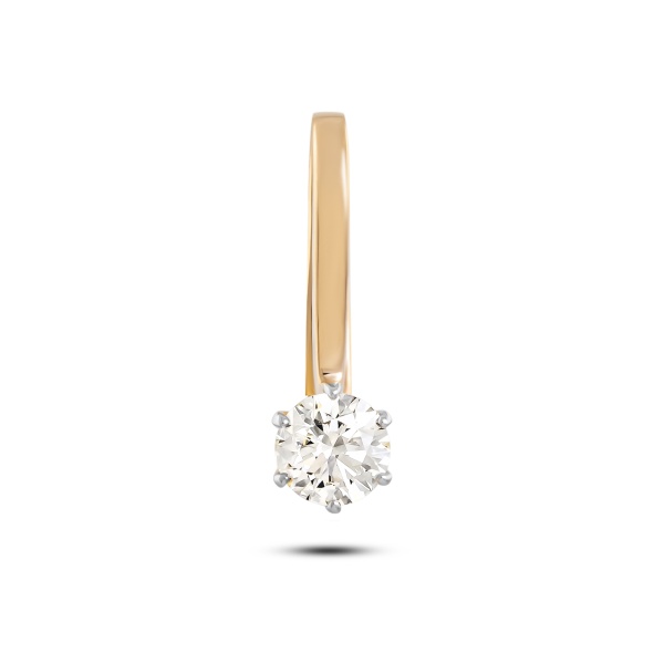 Подвеска из красного золота с бриллиантом