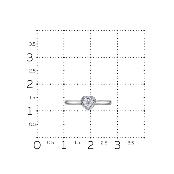 Кольцо из белого золота с бриллиантами
