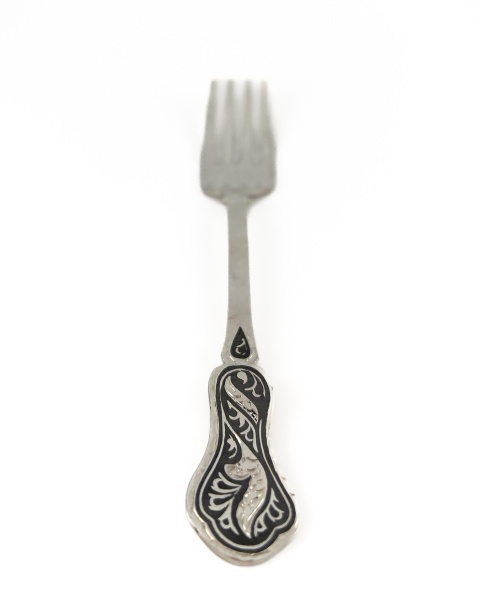 Вилка из серебра