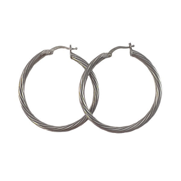 Серьги конго из серебра