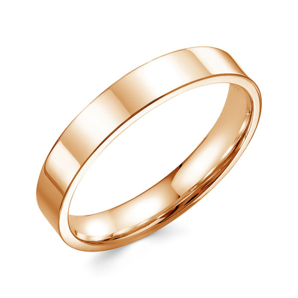 Обручальное кольцо из красного золота