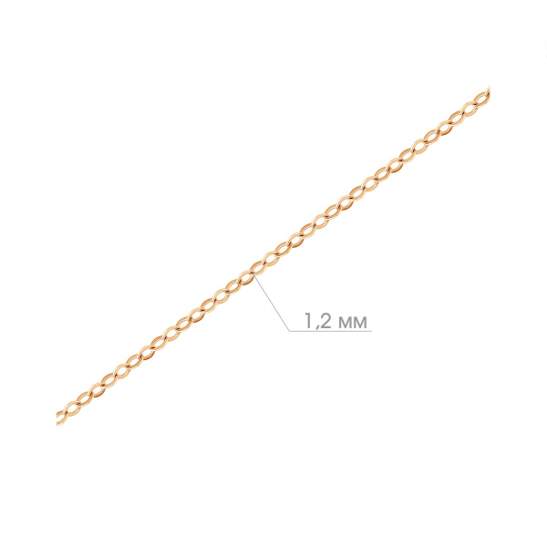 Цепь из красного золота 585, плетение «Якорь бриль»