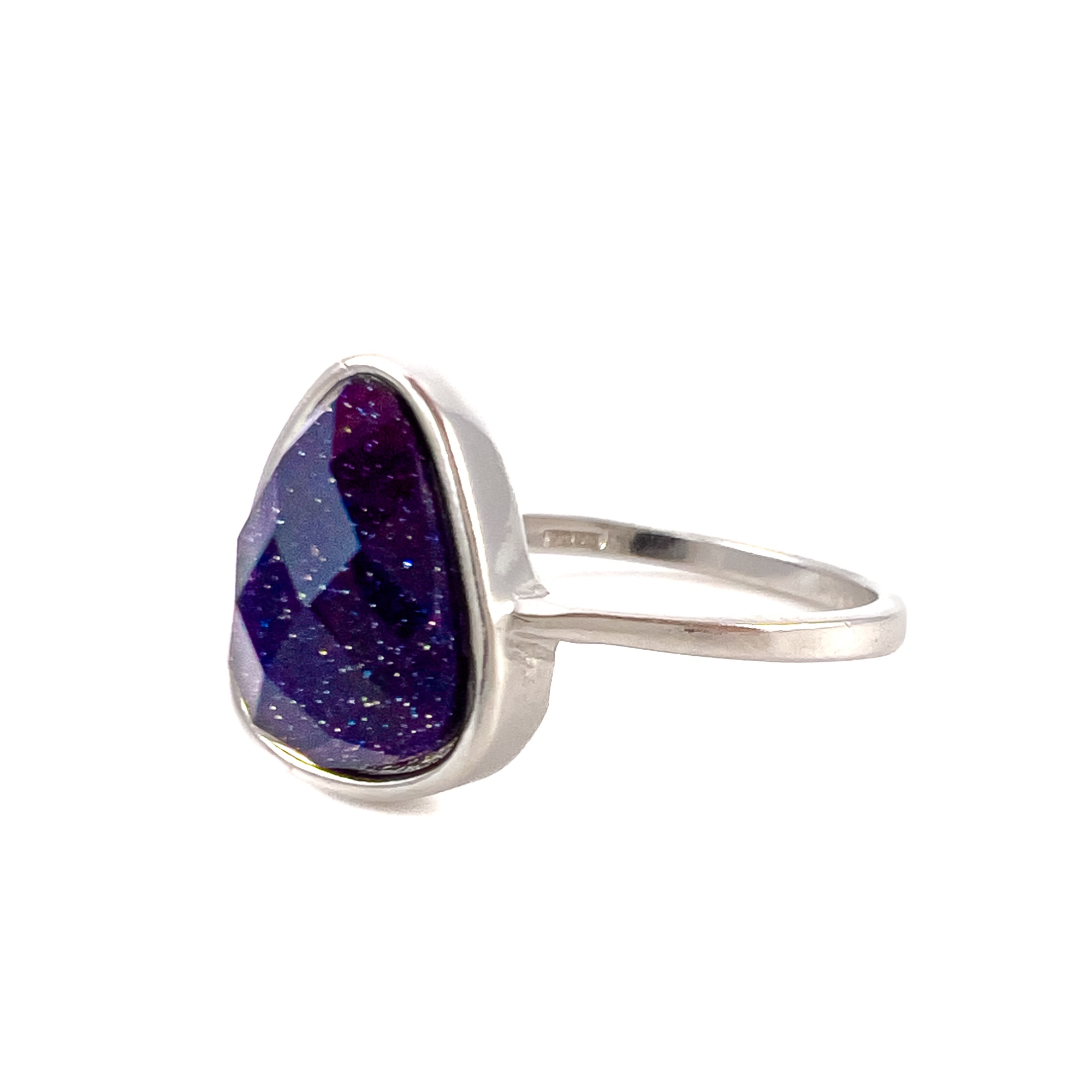 Кольцо из серебра с авантюрином