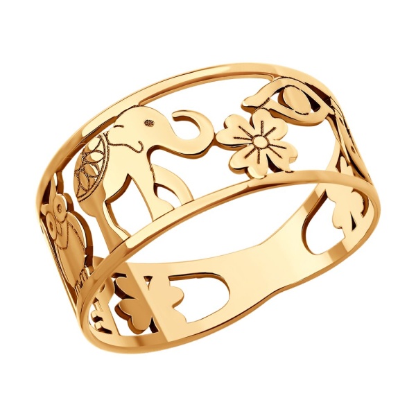 Кольцо из красного золота