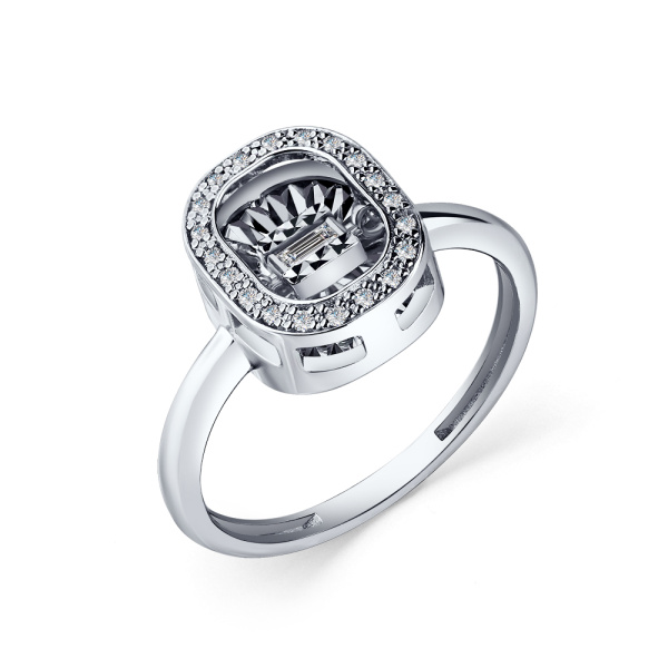 Кольцо из белого золота с бриллиантами