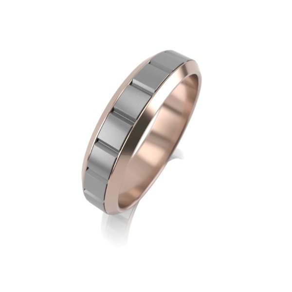 Обручальное кольцо из комбинированного золота