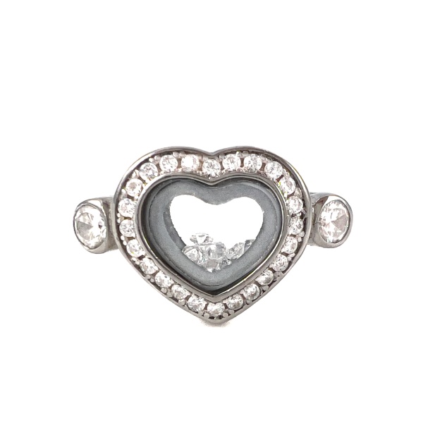 Кольцо из серебра с фианитами