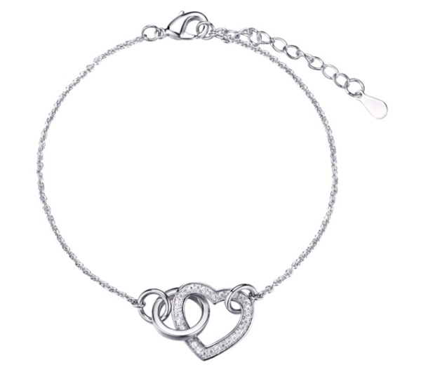 Браслет из серебра с фианитами