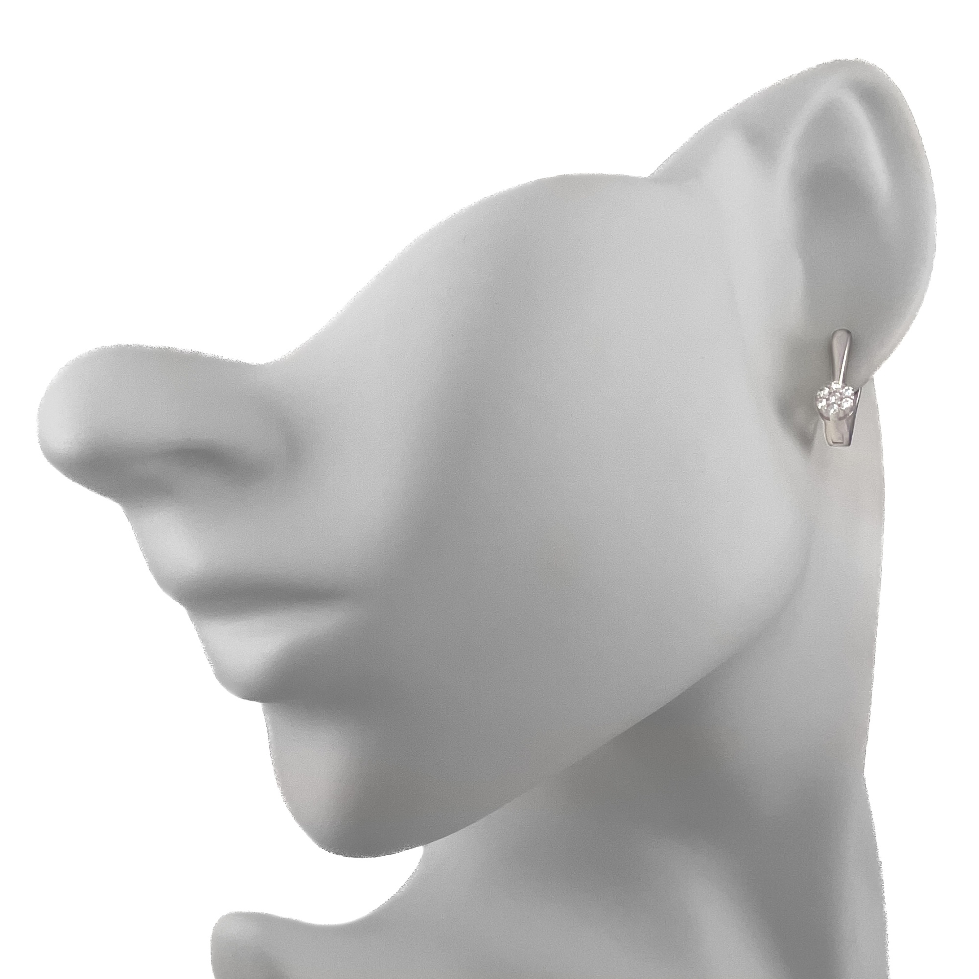 Серьги из серебра с цирконом