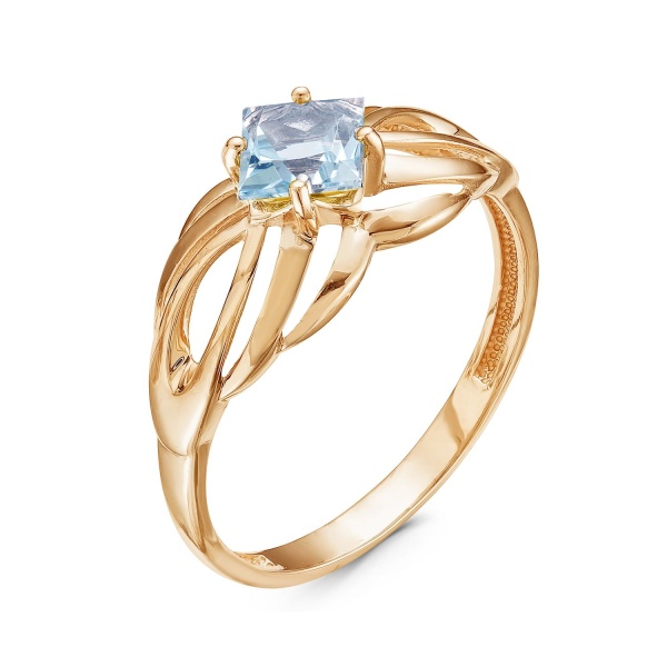 Кольцо из красного золота с топазом