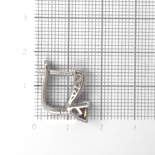 Серьги из серебра с мистик топазом