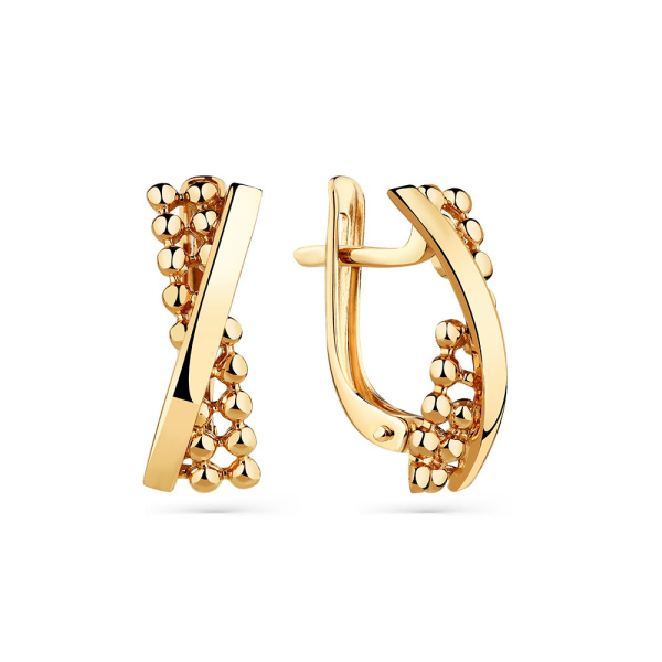 Серьги из красного золота