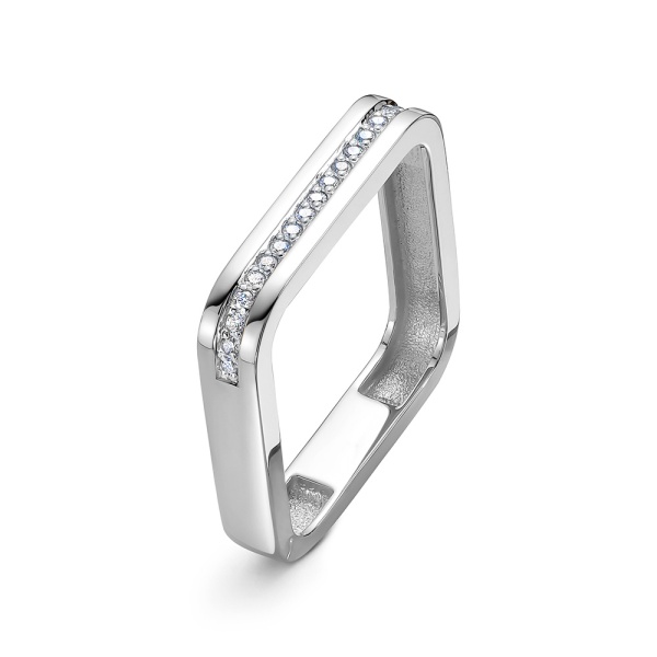 Кольцо из белого золота с бриллиантами