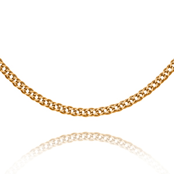 Цепь из красного золота 585, плетение «Ромб двойной»