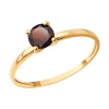 Кольцо из красного золота с гранатом