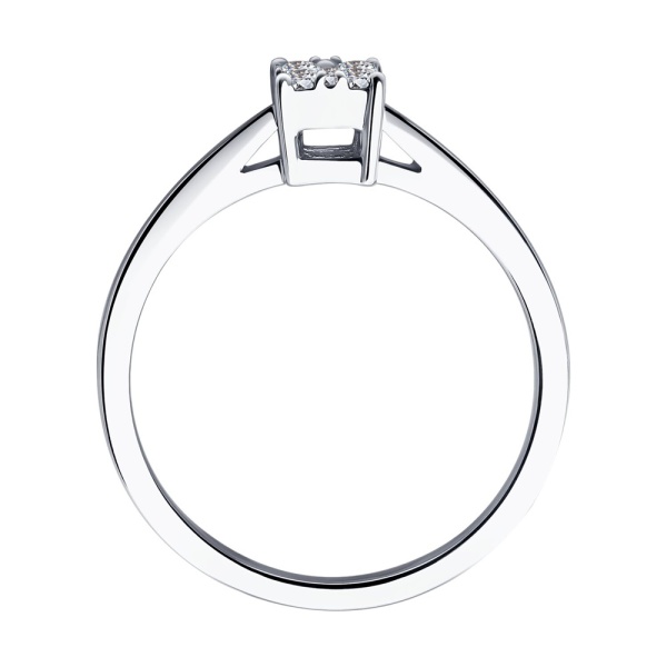 Кольцо из белого золота с бриллиантами