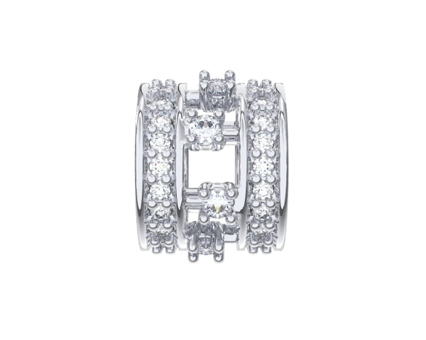 Подвеска из серебра с фианитами