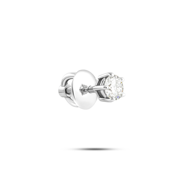 Моносерьга из белого золота с бриллиантом