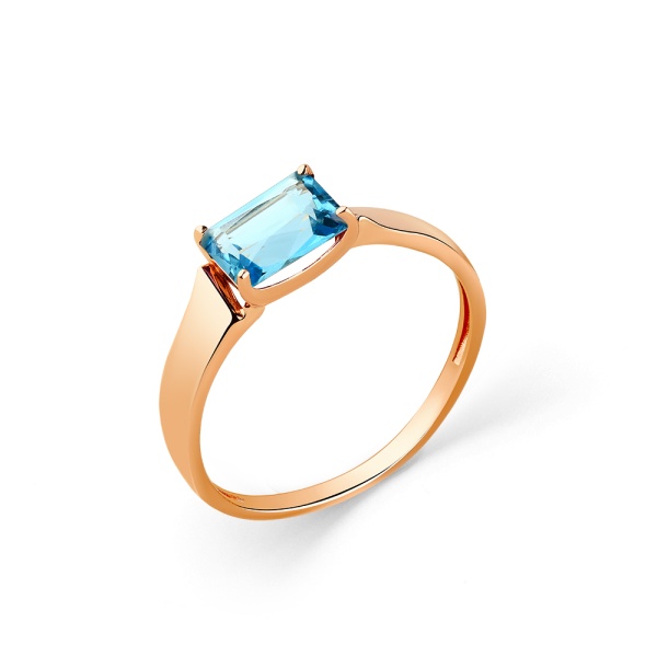 Кольцо из красного золота с топазом