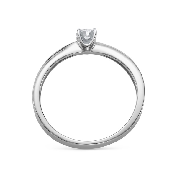 Кольцо из белого золота с бриллиантом