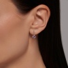 Серьги из красного золота с аметистами и фианитами