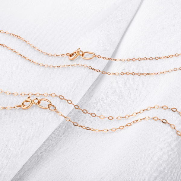 Цепь из красного золота 585, плетение «Якорь бриль»