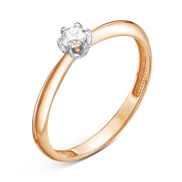 Кольцо из золота с бриллиантом