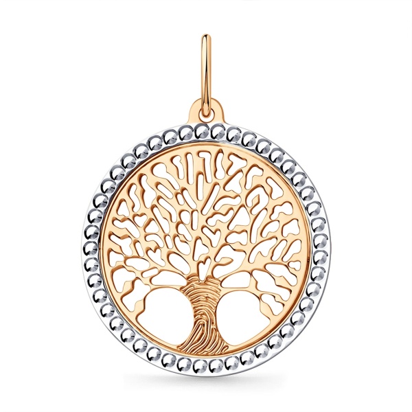 Подвеска из комбинированного золота