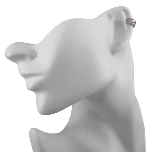 Серьги каффы из серебра