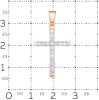 Декоративный крестик из красного золота с бриллиантами