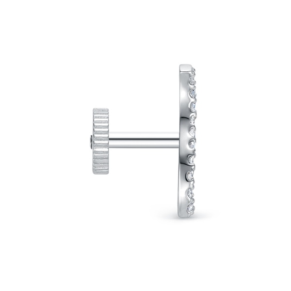 Одиночная серьга из белого золота с бриллиантами