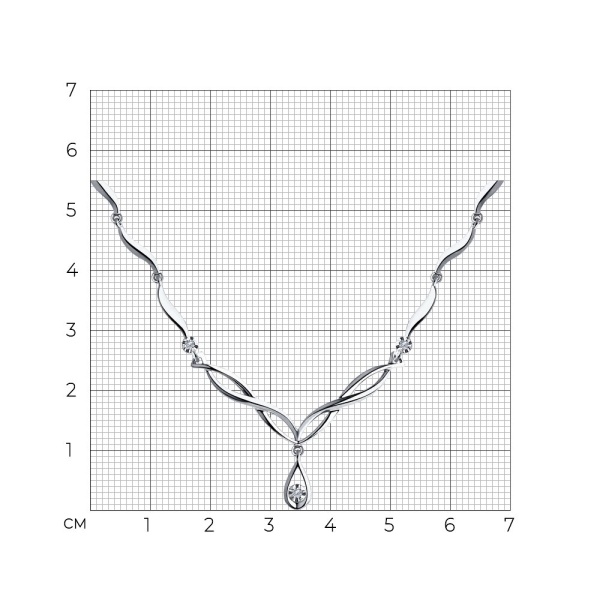 Колье из белого золота с бриллиантами