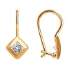 Серьги из красного золота 585 пробы с фианитами