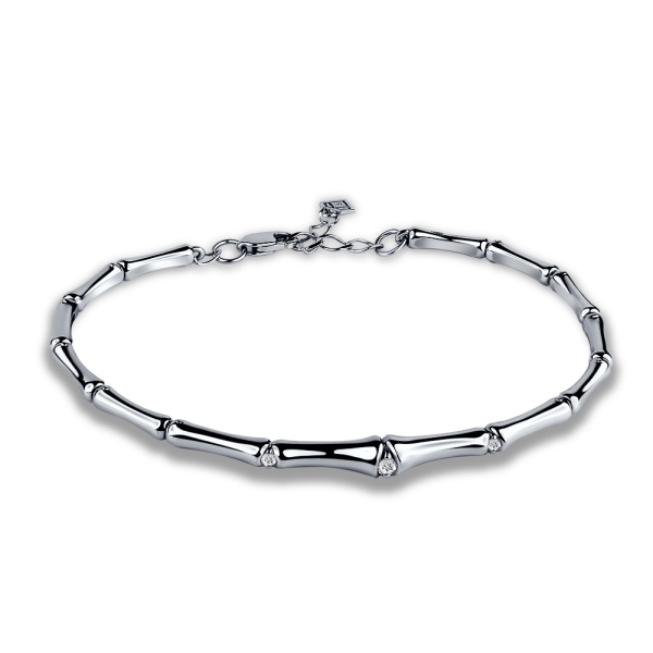 Браслет из серебра с фианитами