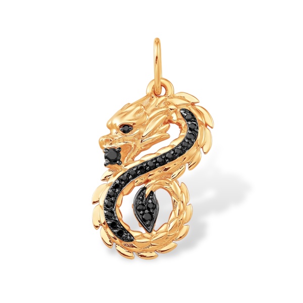 Подвеска из красного золота с фианитами