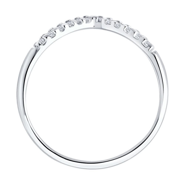 Кольцо из серебра с фианитами