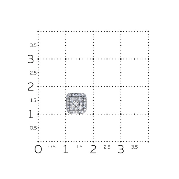Подвеска из белого золота с бриллиантами