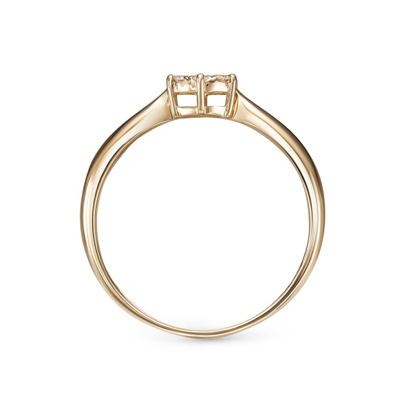 Кольцо из красного золота с бриллиантами