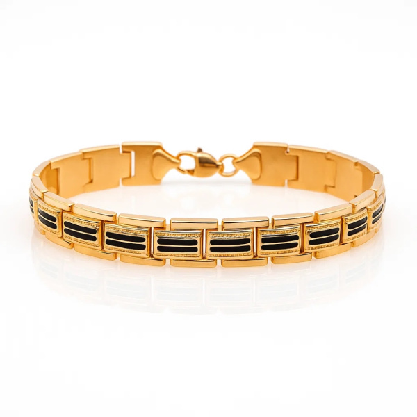 Браслет из красного золота с эмалью