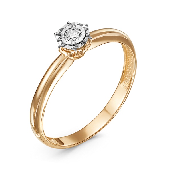 Кольцо из золота с бриллиантом