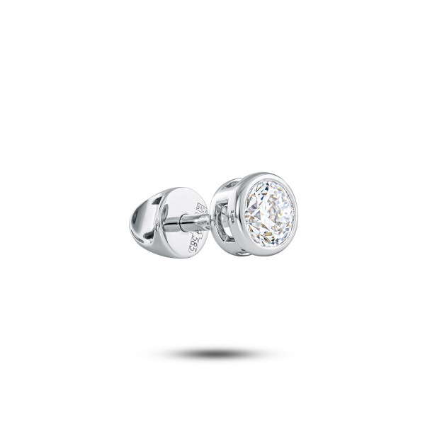 Моносерьга из белого золота с бриллиантом